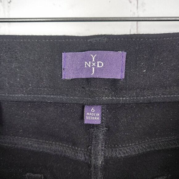 NOT YOUR DAUGHTERS JEANS Black Stretchy Pull On NYDJ Skinny High Rise Leggings 6 - Picture 7 of 9